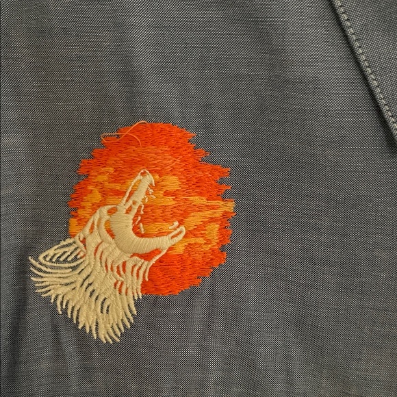 Howler Brothers Gray Shirt with Orange Embroidery - Picture 4 of 9